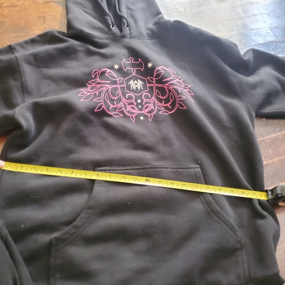 Black and Pink Sleep Token Emergence Rose Sweatshirt LARGE - Picture 4 of 12